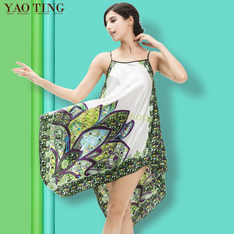 Váy Ngủ Phi Bóng 7061 Xanh Lá