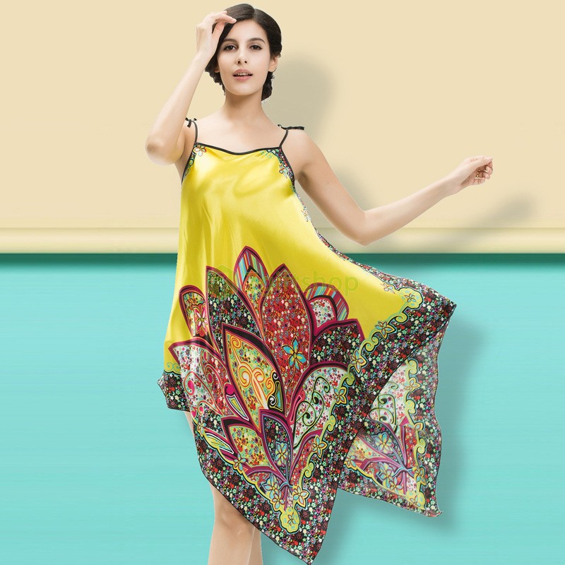 Váy Ngủ Phi Bóng 7061 Vàng 