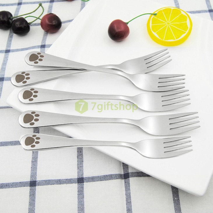 Bộ 5 Nĩa Ghim Thức Ăn (Inox)