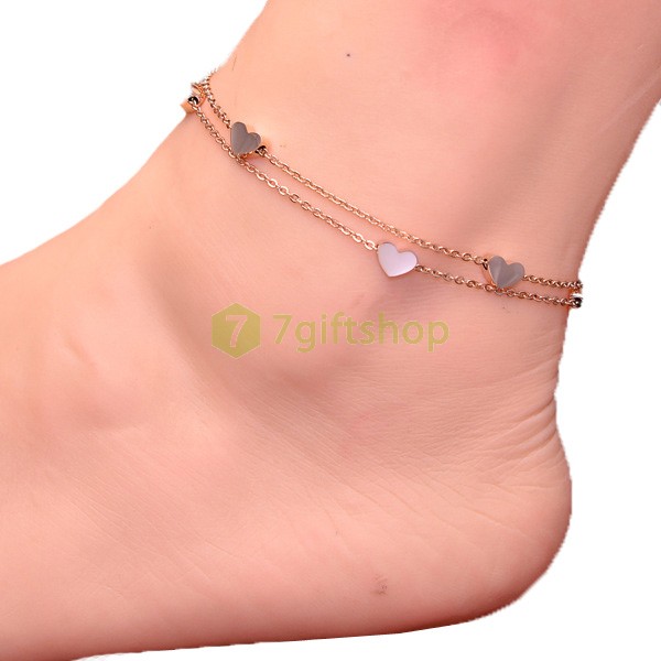 Lắc Chân Inox Mạ Vàng JJ052