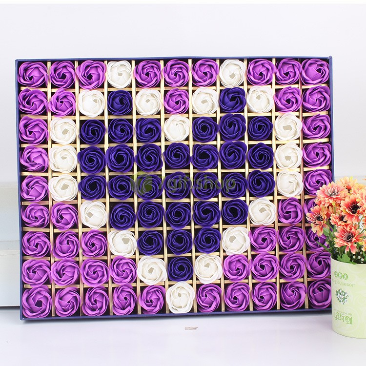 Hoa Xà Phòng 99 Bông Xếp Hình Tim 