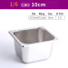 Khay Inox 1/6 Cao 10cm Không Nắp