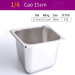Khay Inox 1/6 Cao 15cm Không Nắp