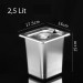 Khay Inox 1/6 Cao 15m Nắp Khuyết