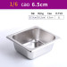 Khay Inox 1/6 Cao 6.5cm Không Nắp