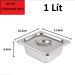 Khay Inox 1/6 Cao 6.5cm Nắp Nguyên